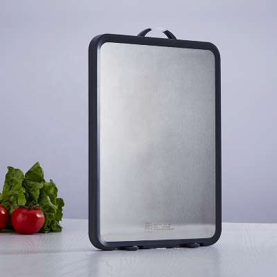 Double Side Stainless Steel Chopping Multifunction Cutting Board with Stand