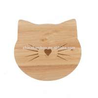 wood cat shape cute cutting board